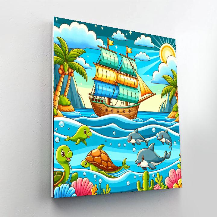 Sailing On Dreamy Seas Painting By Numbers Kit