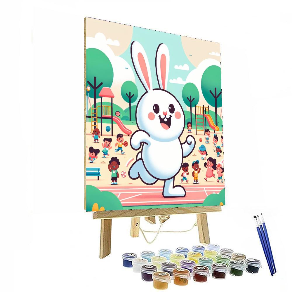 Sporty Bunny Painting Number Kit