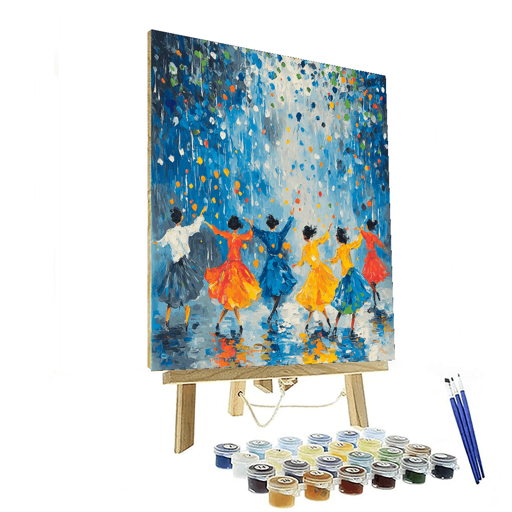 Renoir Inspired Dancing in the Rain - DIY Painting By Numbers Kit