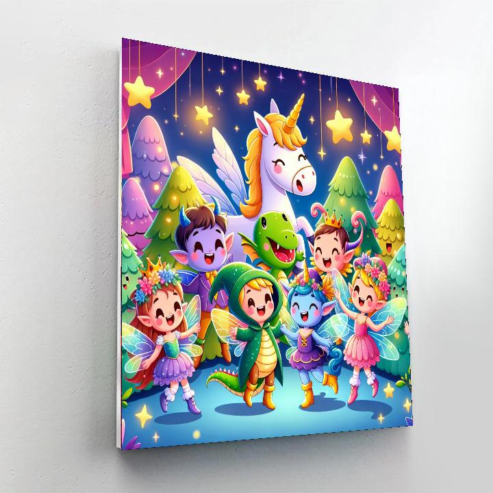Dancing Fairytale Friends Numbered Painting Kits