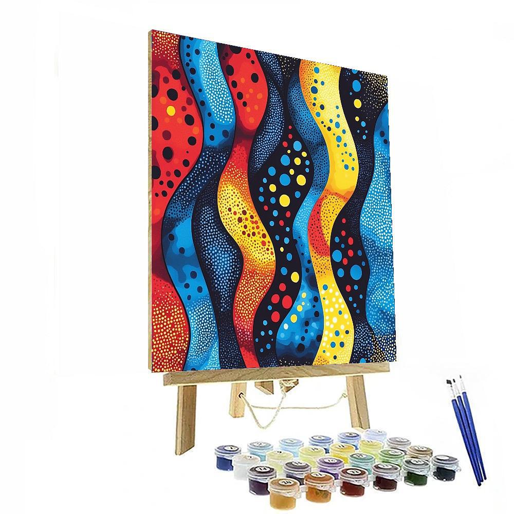 Yayoi Kusama Inspired Fractal Dance  DIY Paint By Numbers