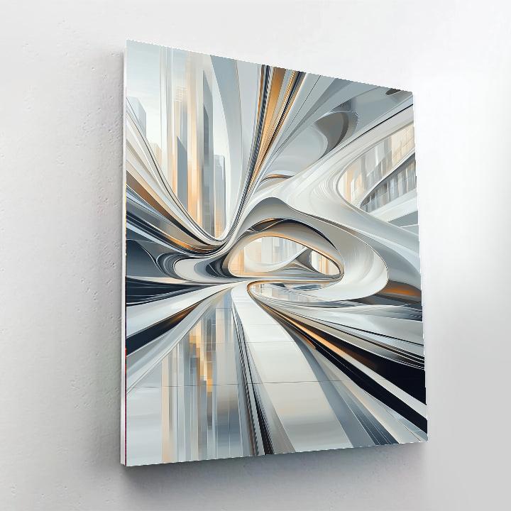 Zaha Hadid Inspired Contemporary Architectural Elegance  Paint By Numbers