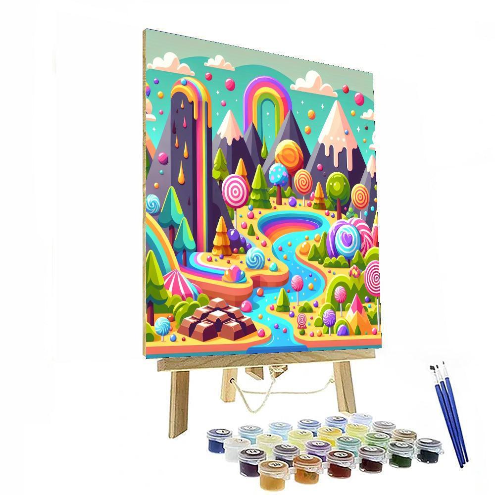 Cheerful Candyland Adventure Paint By Numbers