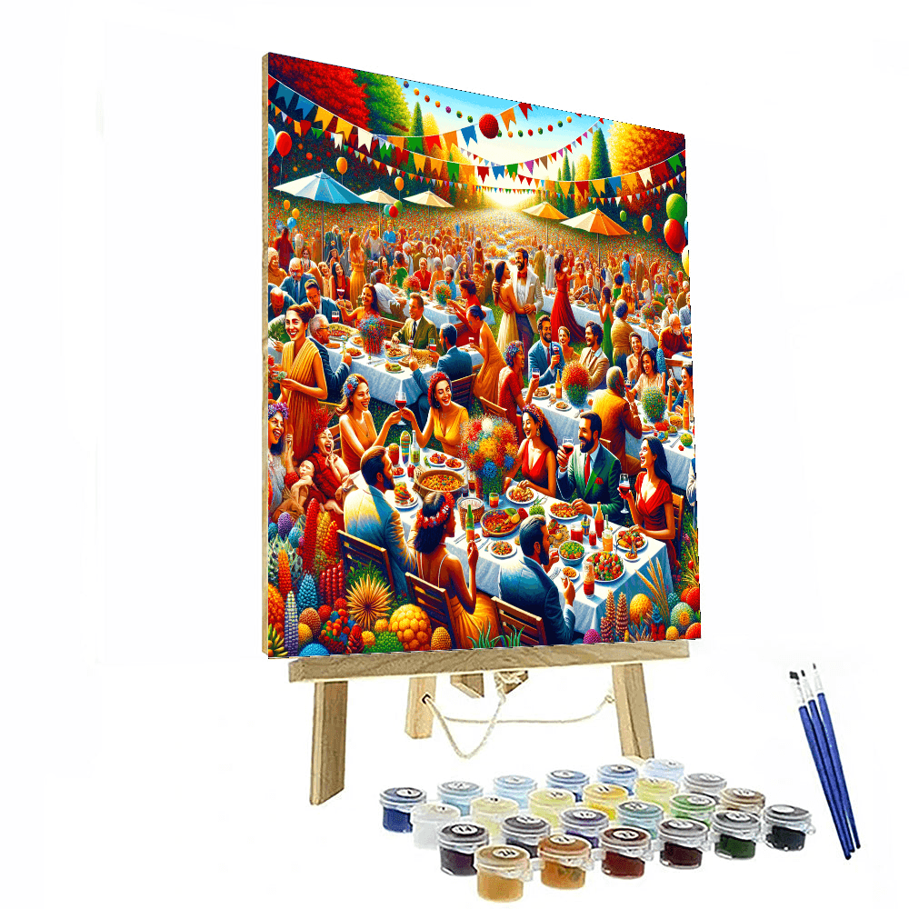 Lively Garden Party - DIY Painting By Numbers Kit