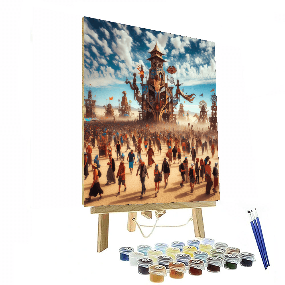 Burning Man Number Painting