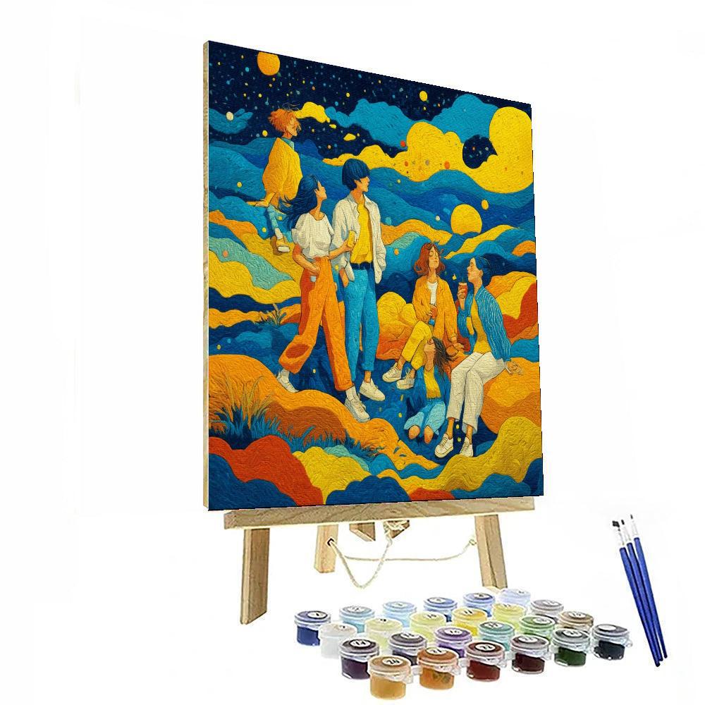 Henri Matisse Inspired Friends Beneath The Stars  Paint By Number