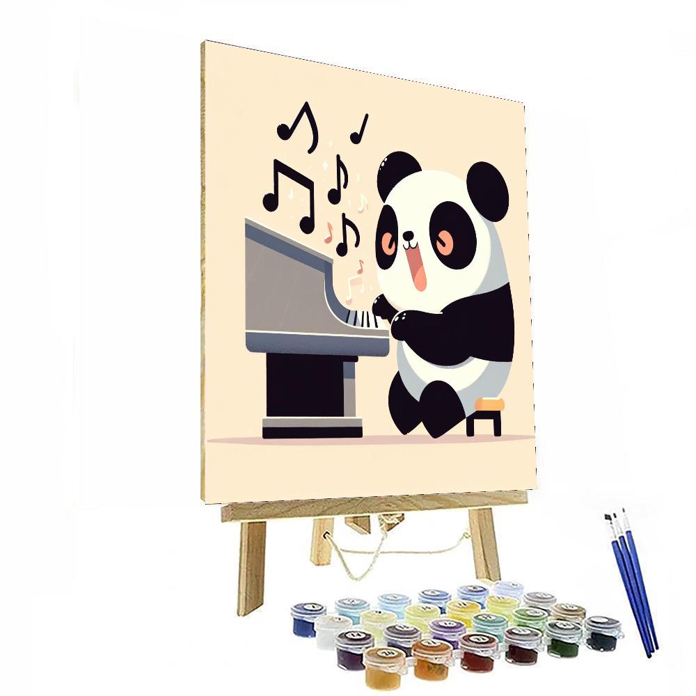 Piano Prodigy Panda Number Painting