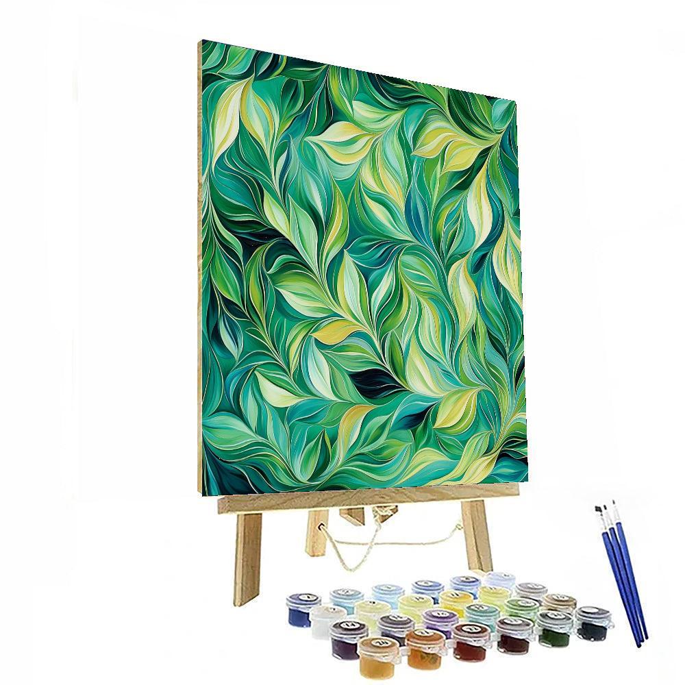 Alphonse Mucha Inspired Harmony Of Verdant Dreams  Painting Number Kit