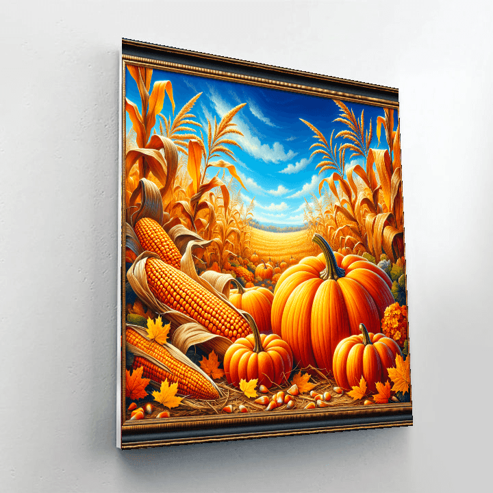 Golden Harvest Time Number Painting