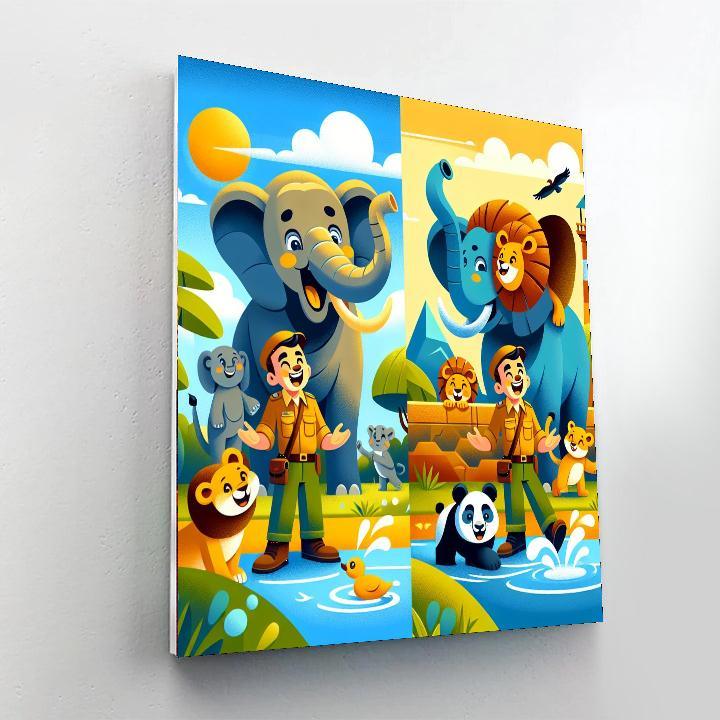 Cheerful Zoo Day Paint By Numbers Kits
