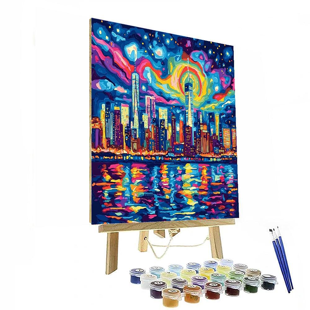 Roy Lichtenstein Inspired Eternal Citylights  Paint By Numbers Kits