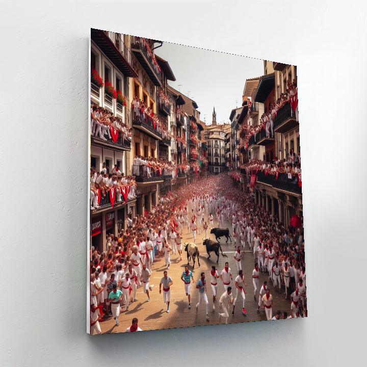 Feast Of San Fermín - Spain Painting By Numbers Kit