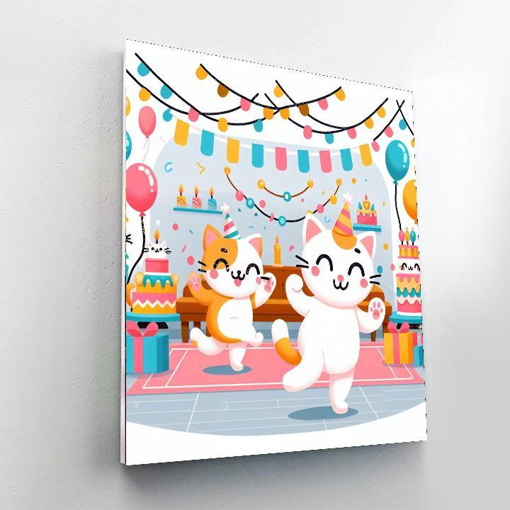 Festive Feline Fiesta Numbered Painting Kits