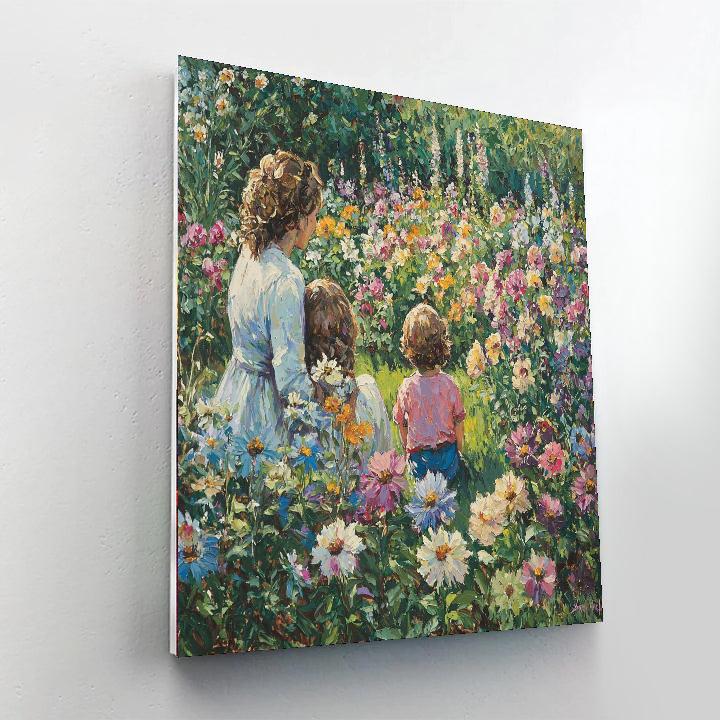 A Day In The Garden Painting Number Kit