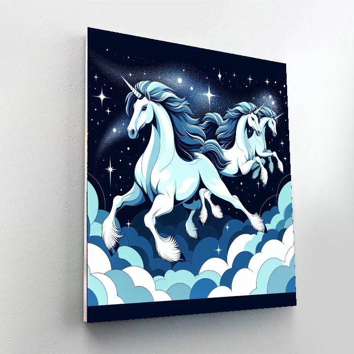 Starry Stallion Soiree Number Painting