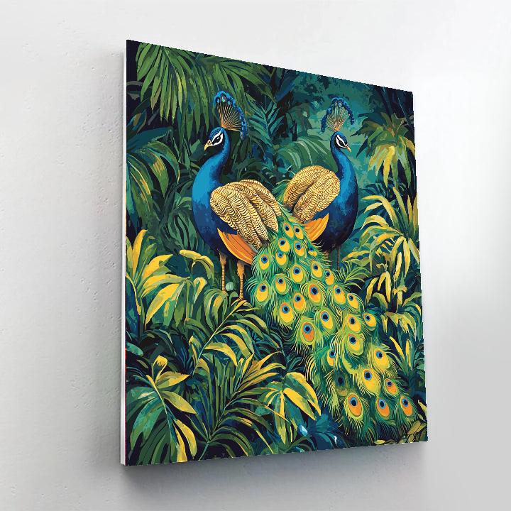 Henri Rousseau Inspired Dancing Peacocks  Paint By Numbers Kits