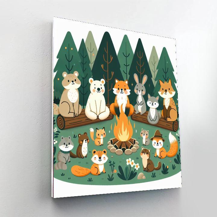 Cuddlebug Critter Camp Paint By Color
