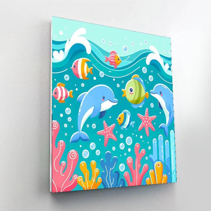 Whimsical Ocean Party Paint By Numbers Art