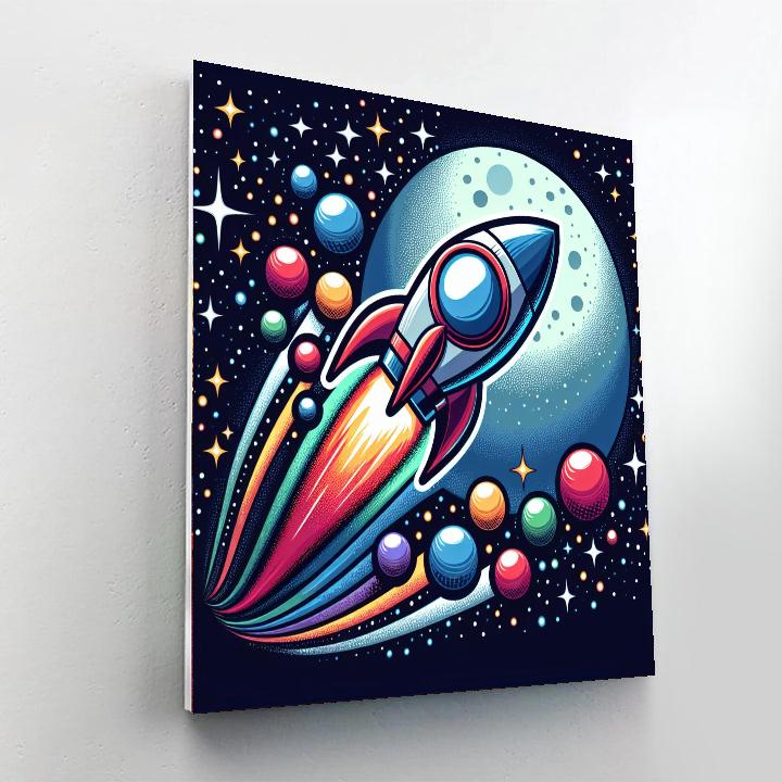 Energetic Space Adventure Painting By Numbers Kit