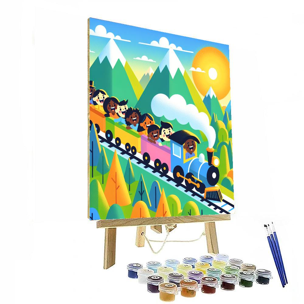 Happy Train Ride Paint By Numbers Art