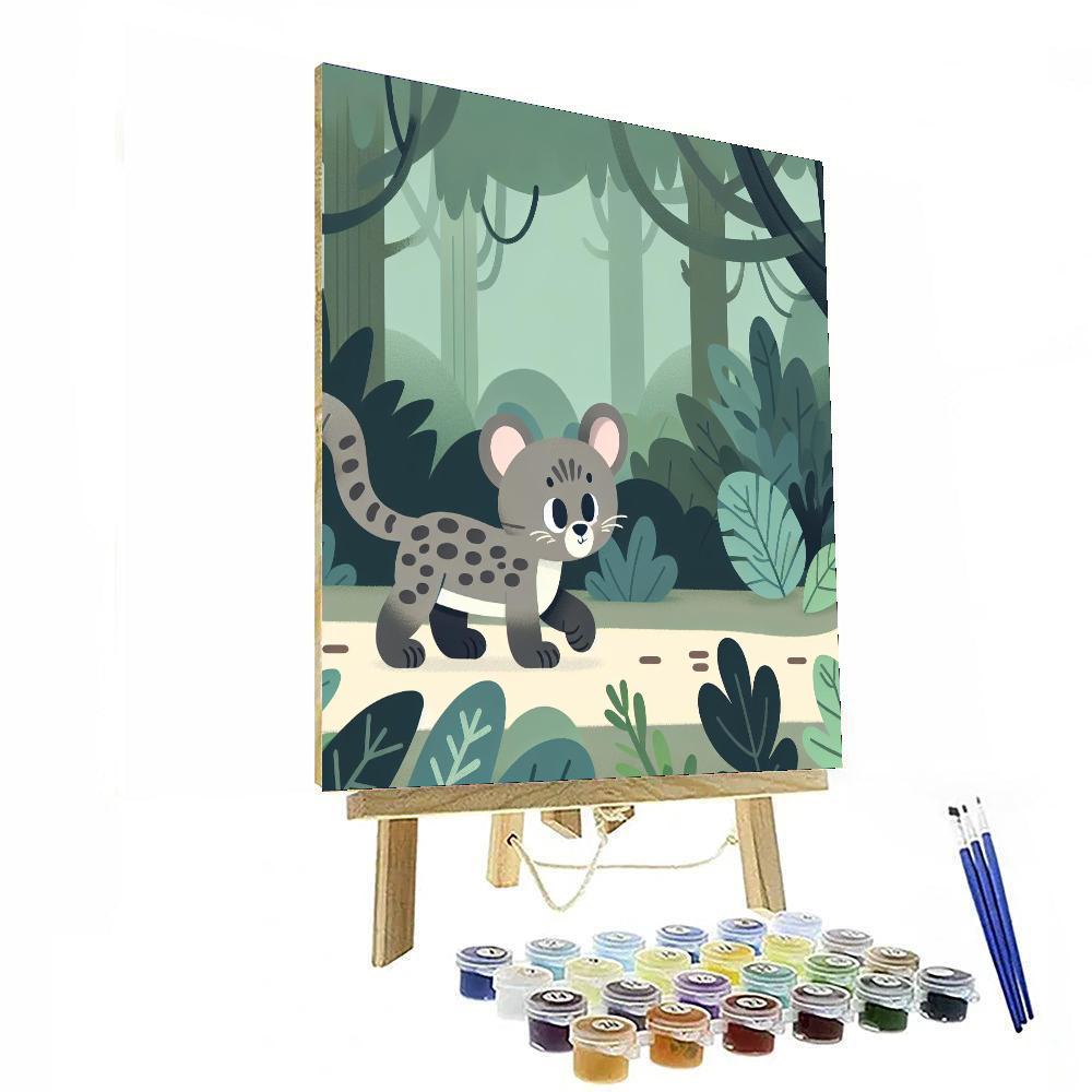 Jolly Jaguarundi Paint By Numbers Art