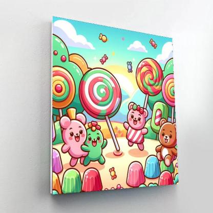 Fun In Candyland Paint By Numbers Art