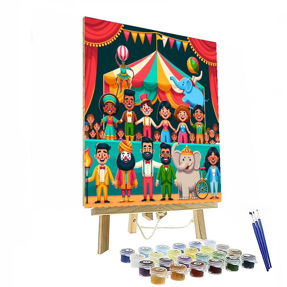 Circus Wonderland Extravaganza Paint By Numbers Art