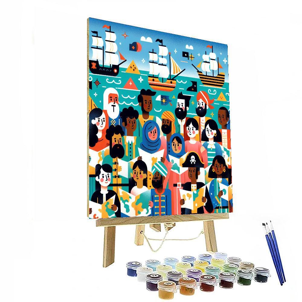 Playful Pirate Quest Painting By Numbers Kit