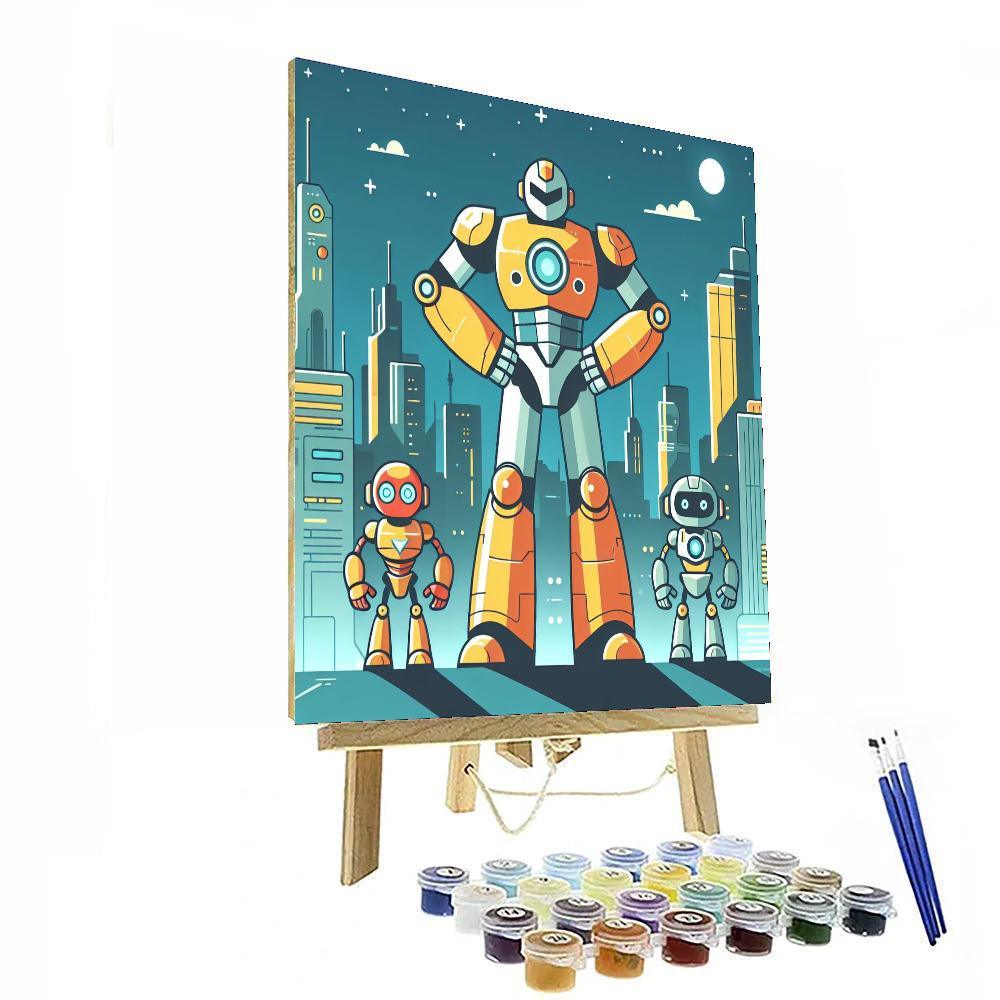Robot Hero's Quest Paint By Number