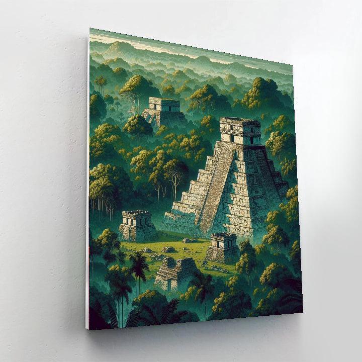 Ancient Mayan Ruins Painting By Numbers Kit