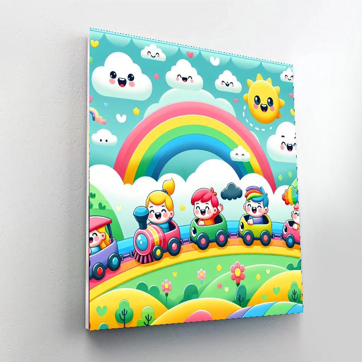 Adventure On Rainbow Road Paint By Numbers Art