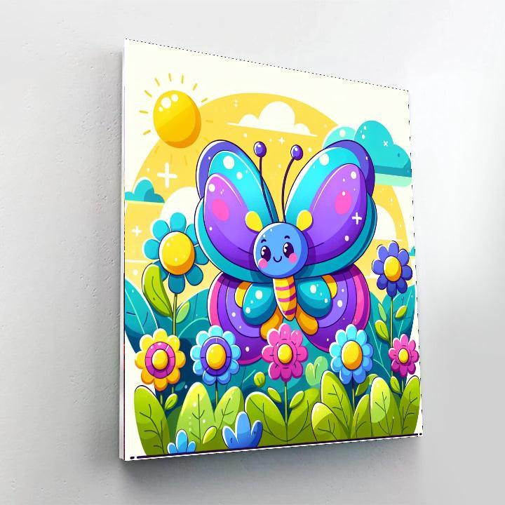 Playful Butterfly Paint By Color