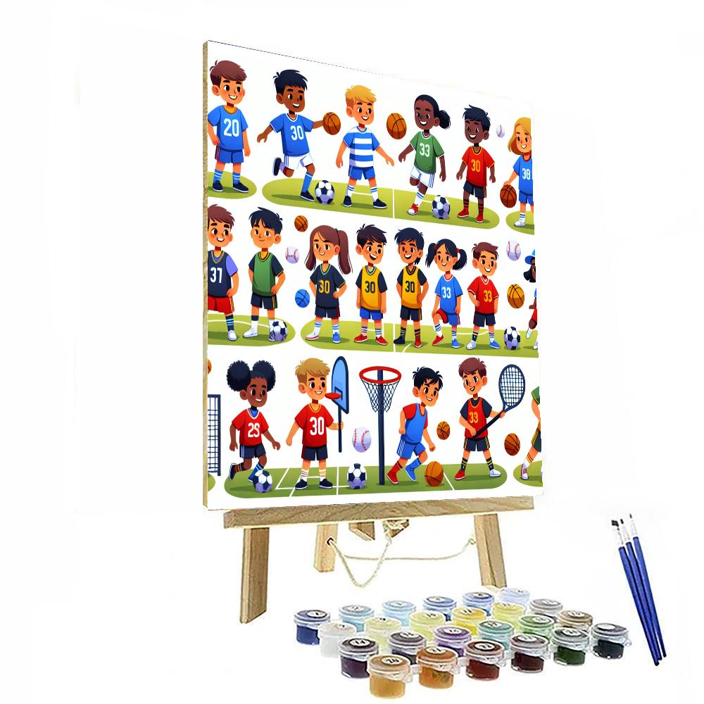Sports Team Spirit Paint By Numbers Kits