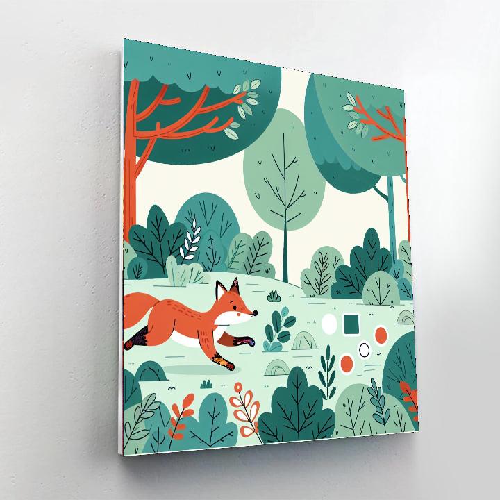 Fantastic Fox Frolic Painting Number Kit