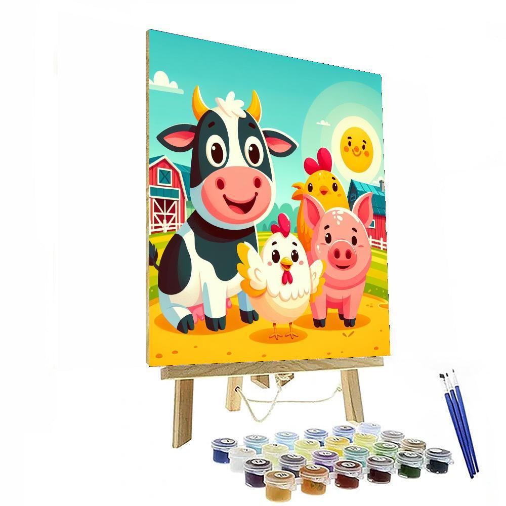 Farm Friends Gathering Paint By Numbers