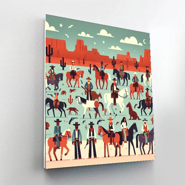 Wild West Adventure Show Painting Number Kit