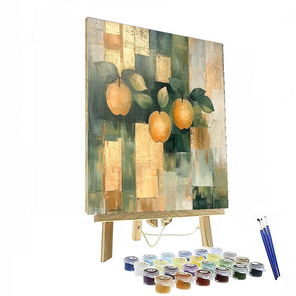 Paul Cézanne Inspired Golden Orchard Delight  Paint By Color