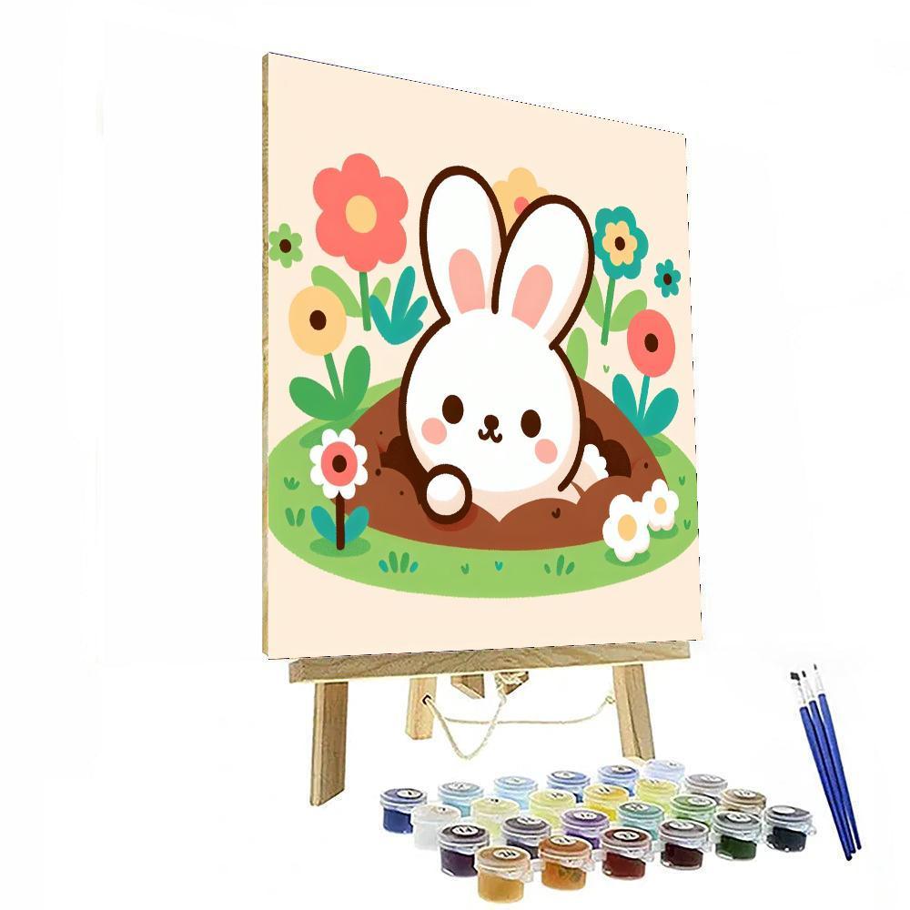 Cuddly Bunny Burrow Paint By Color