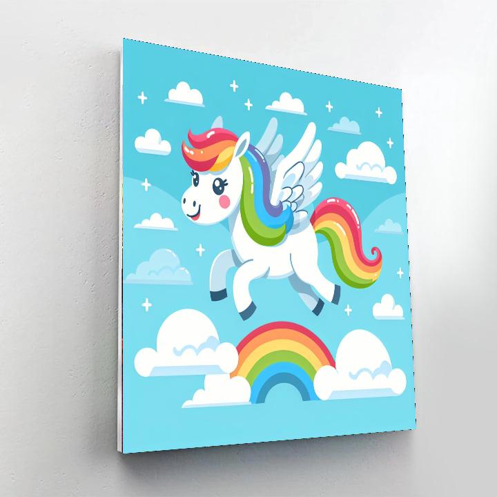 Rainbow Pegasus Paint By Numbers Art