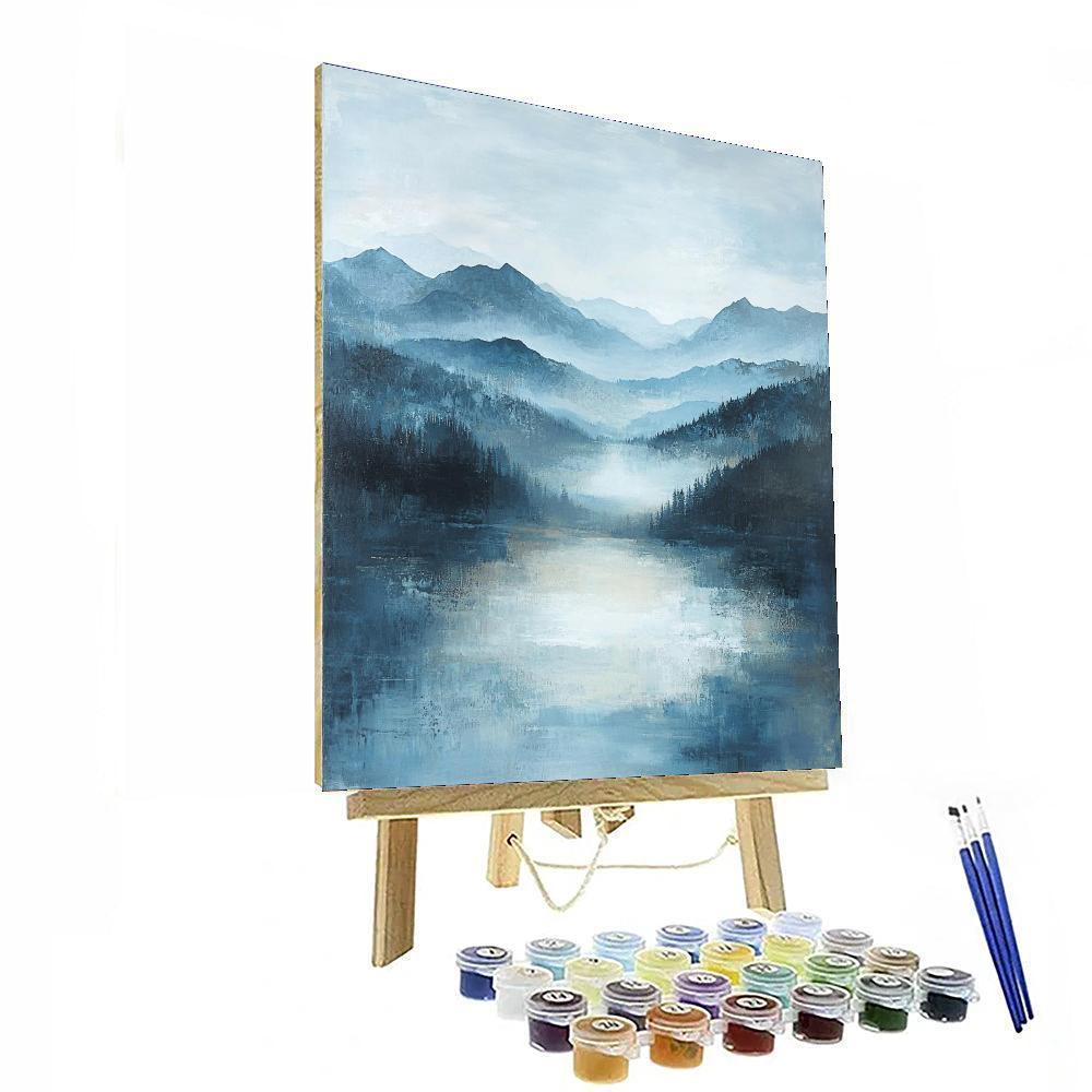 Paul Cézanne Inspired Misty Mountain Dreams  Paint By Numbers Kits