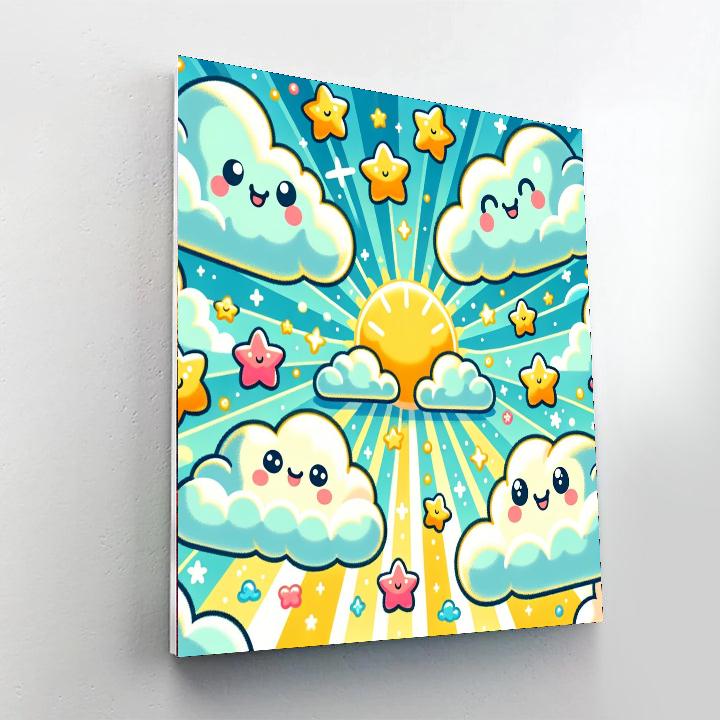 Fluffy Cloud Adventure Numbered Painting Kits