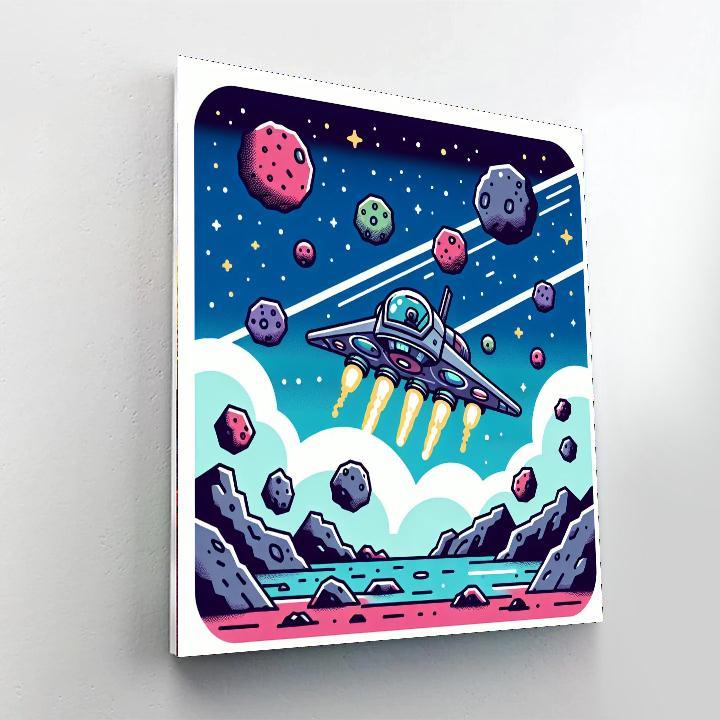 Outer Space Adventures: The Asteroid Belt Paint By Color