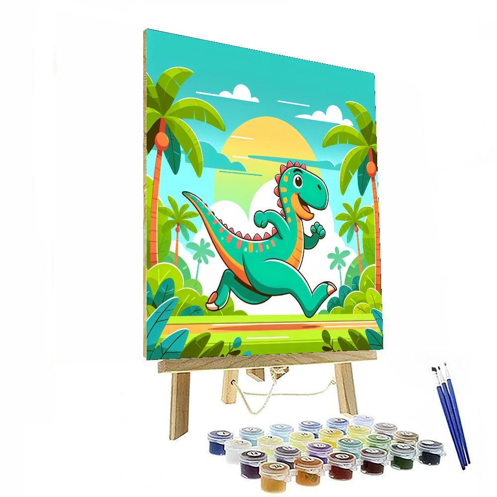 Dashing Dinosaur Painting Number Kit
