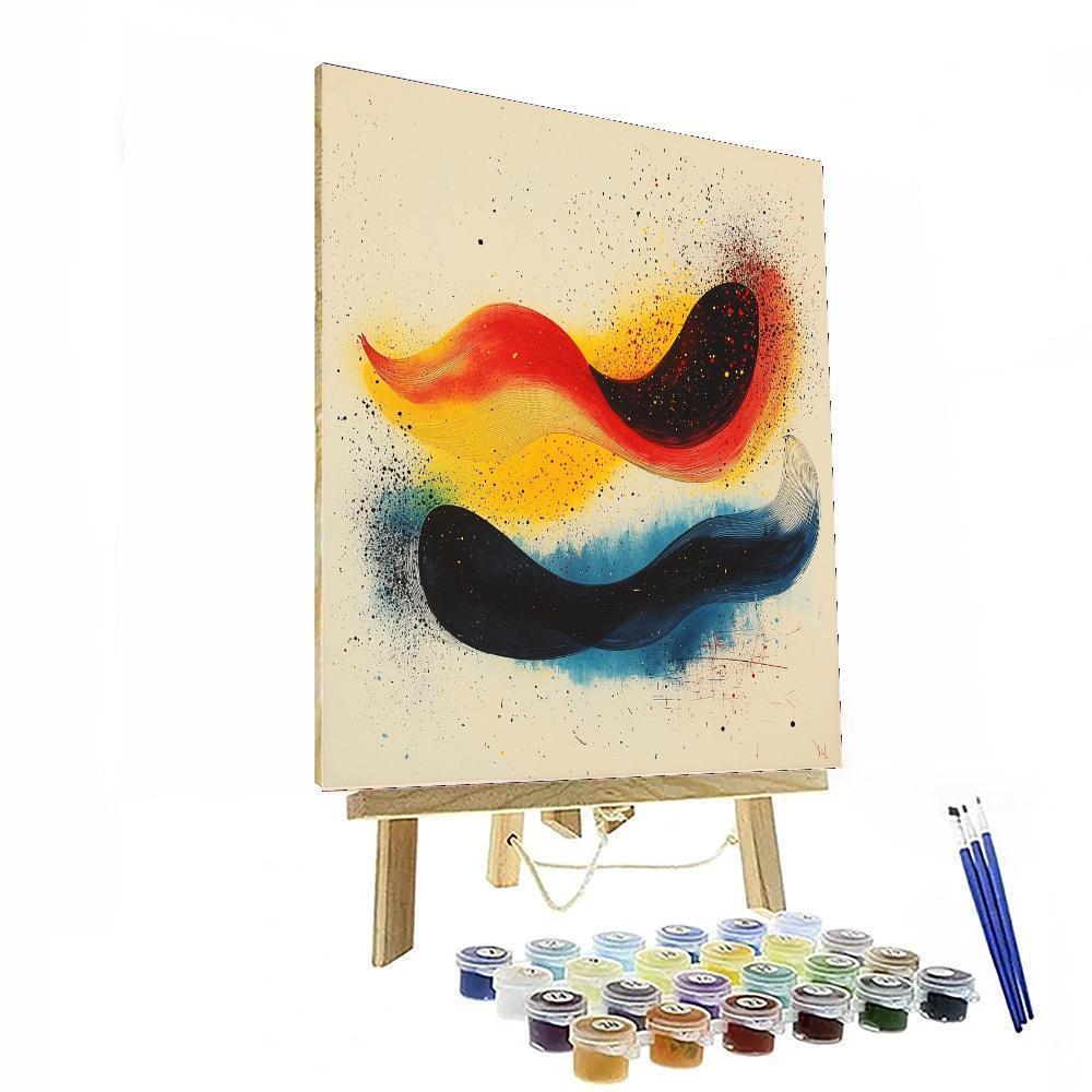 Joan Miró Inspired Organic Imaginings  Painting Number Kit