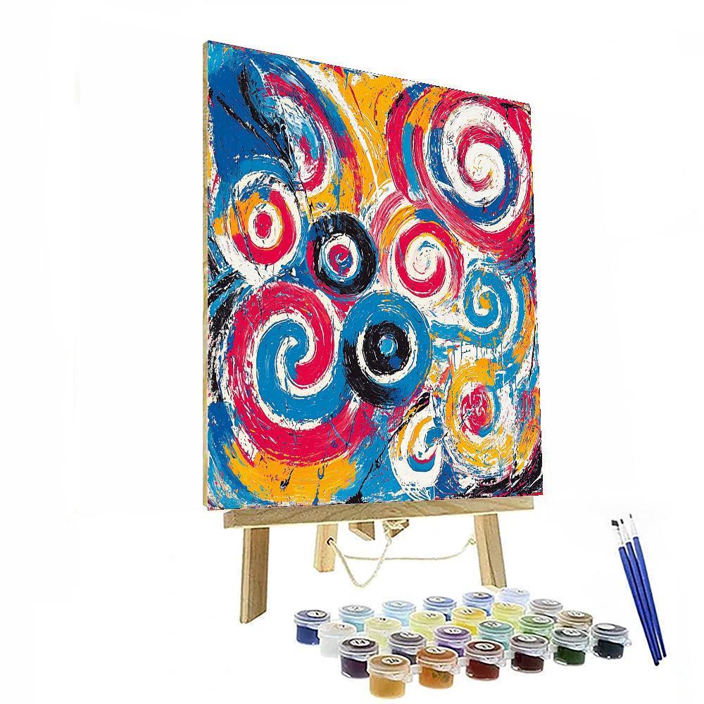 Jean-Michel Basquiat Inspired Waves Of Thought  Numbered Painting Kits