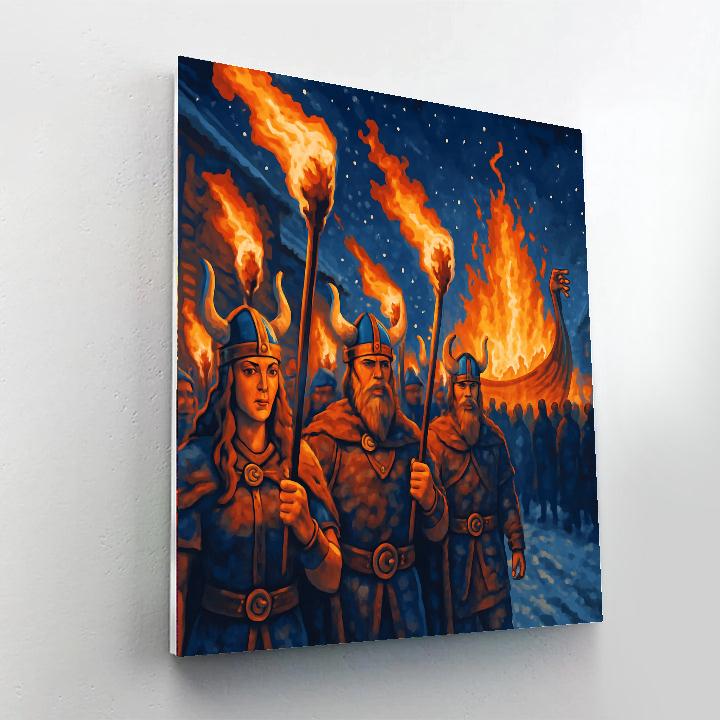 Up Helly Aa - Lerwick, Shetland Painting Number Kit