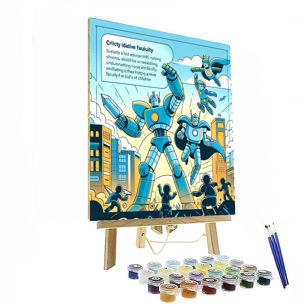 Robot Heroes Battle Painting Number Kit