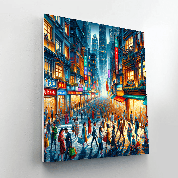 Colorful City Streets Number Painting