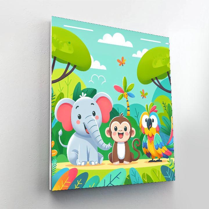 Safari Jungle Quest Paint By Numbers Art