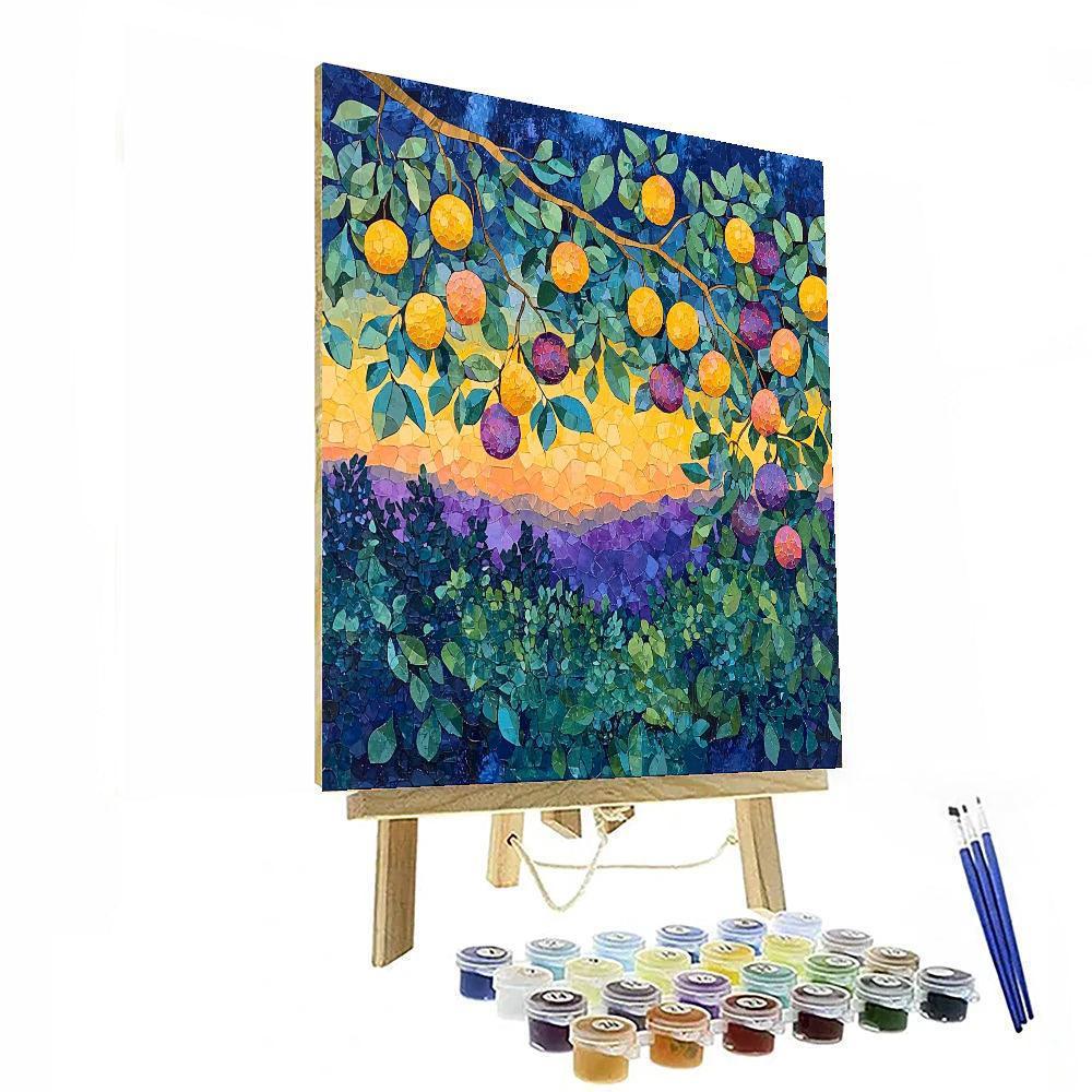 Paul Cézanne Inspired Celestial Orchard  Paint By Number